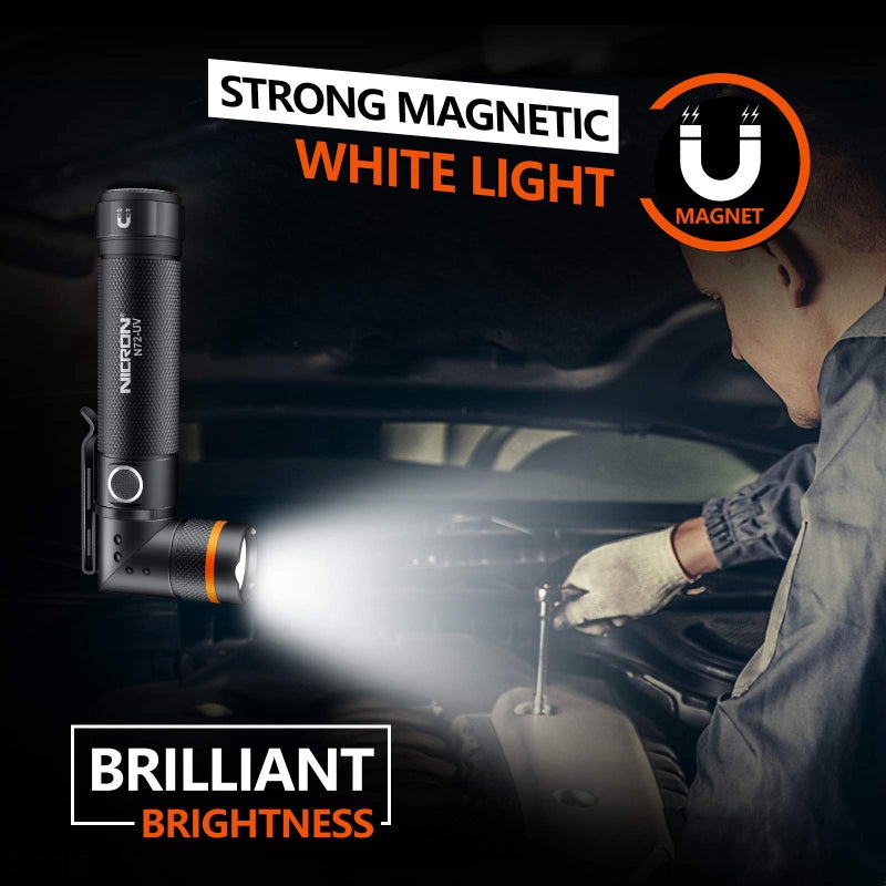 NICRON UV Flashlight, N72-UV 800LM White Light, Freely Switch Between White Light and UV Light Detector for Dog Urine, Wet Stains Bed Bugs,Camping, Outdoor,Maintain (18650/AAA Not Included) - Image 5